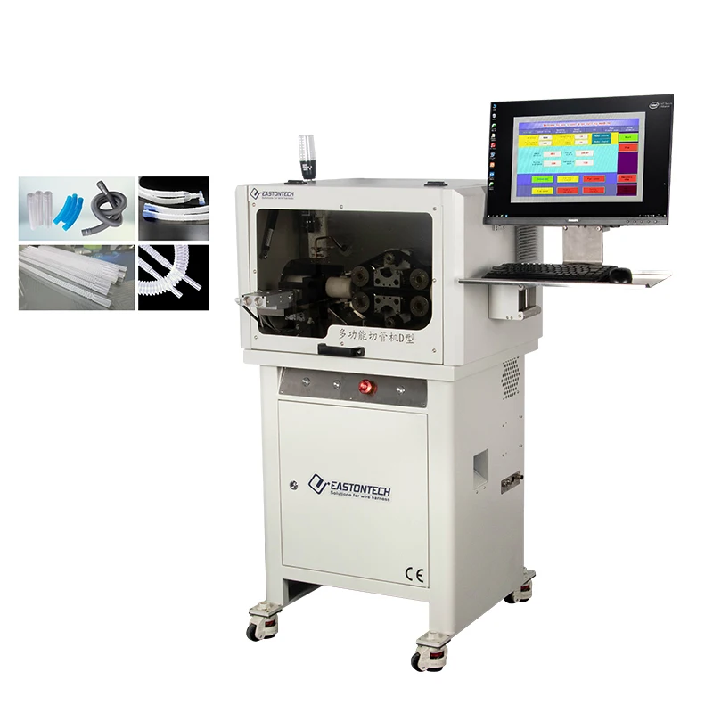 EW-12F CE certoficated Sharing hose rubber cutter bellows tube cutting machine corrugated soft pipe cut machine for PVC hard pla