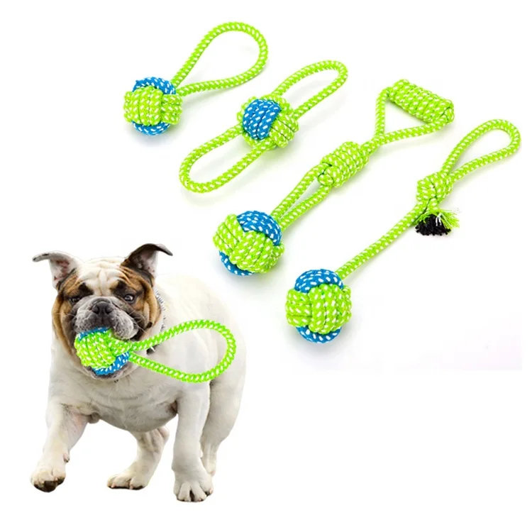 Durable Natural Hemp Rope Interactive Pet Dog Toy Cotton Rope Hemp Dog Toy Set