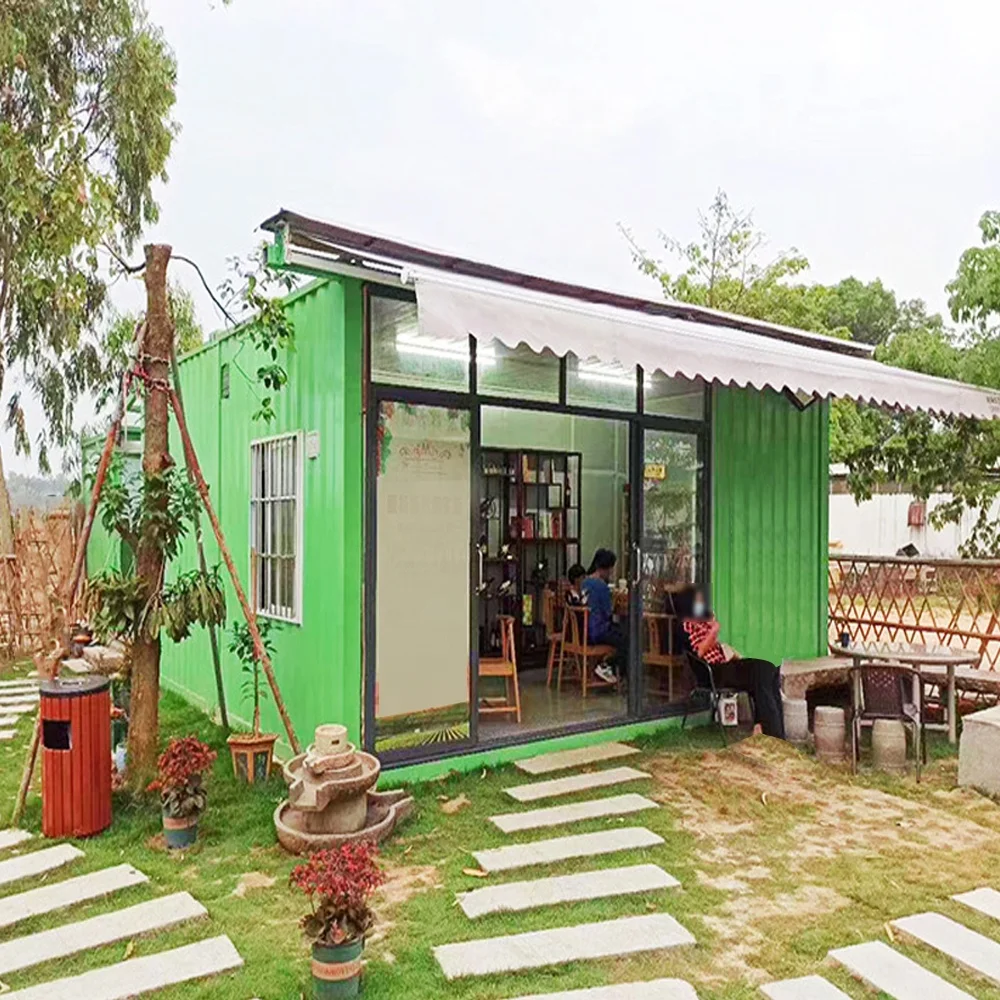 ECO green container house mobile restaurant container shop retail store for sale