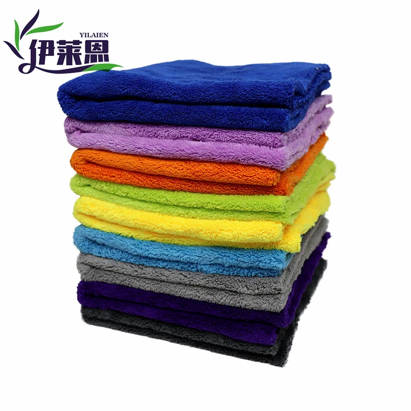 Edgeless Microfiber Towels Cars Wash 550GSM 6 Pack 40*40 Super Absorbent Soft Coral Velvet Detailing Polishing Car Drying Towel