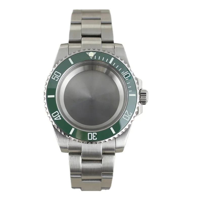 Manufacturer Wholesale Watch Case Green ceramic bezel Nh35 Watch Parts Strap 20MM For Seiko NH36 Eta 2824 Miyota 8215 Movement