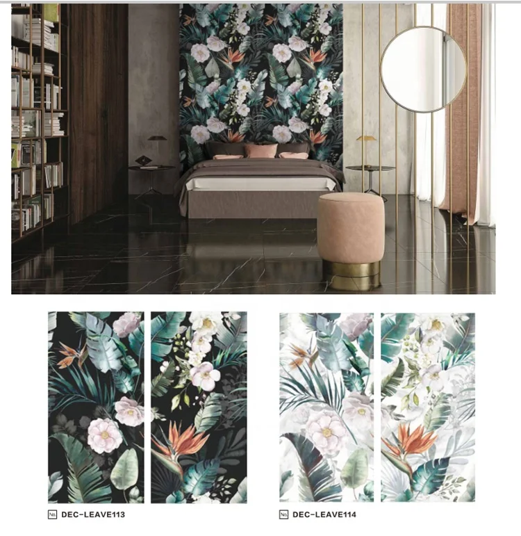 Customized Design mosaic decor Direct Selling Italian decorative tiles pattern Mosaic Gray non-slip polishing ceramic tile