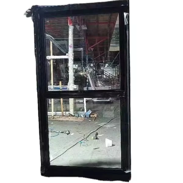 Black Aluminum Double Hung Window American Style Others Windows