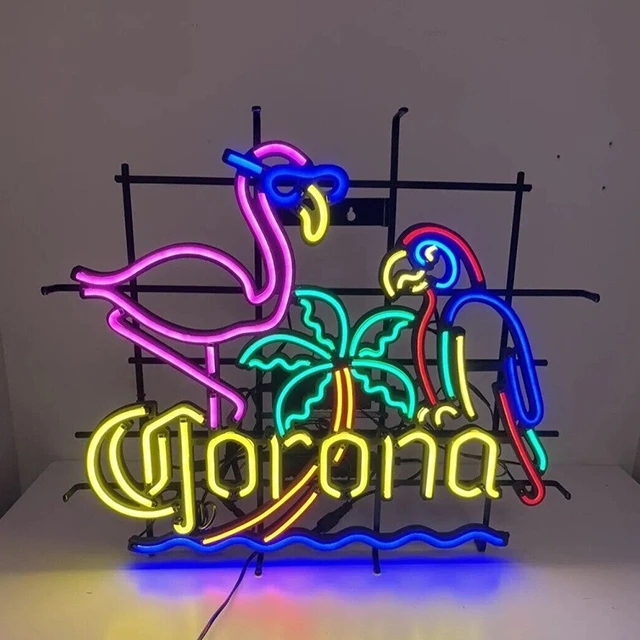 Hot Selling Made Of Durable Glass PVC  Cross Palm Tree  Back Panel Changeable Color Neon Sign