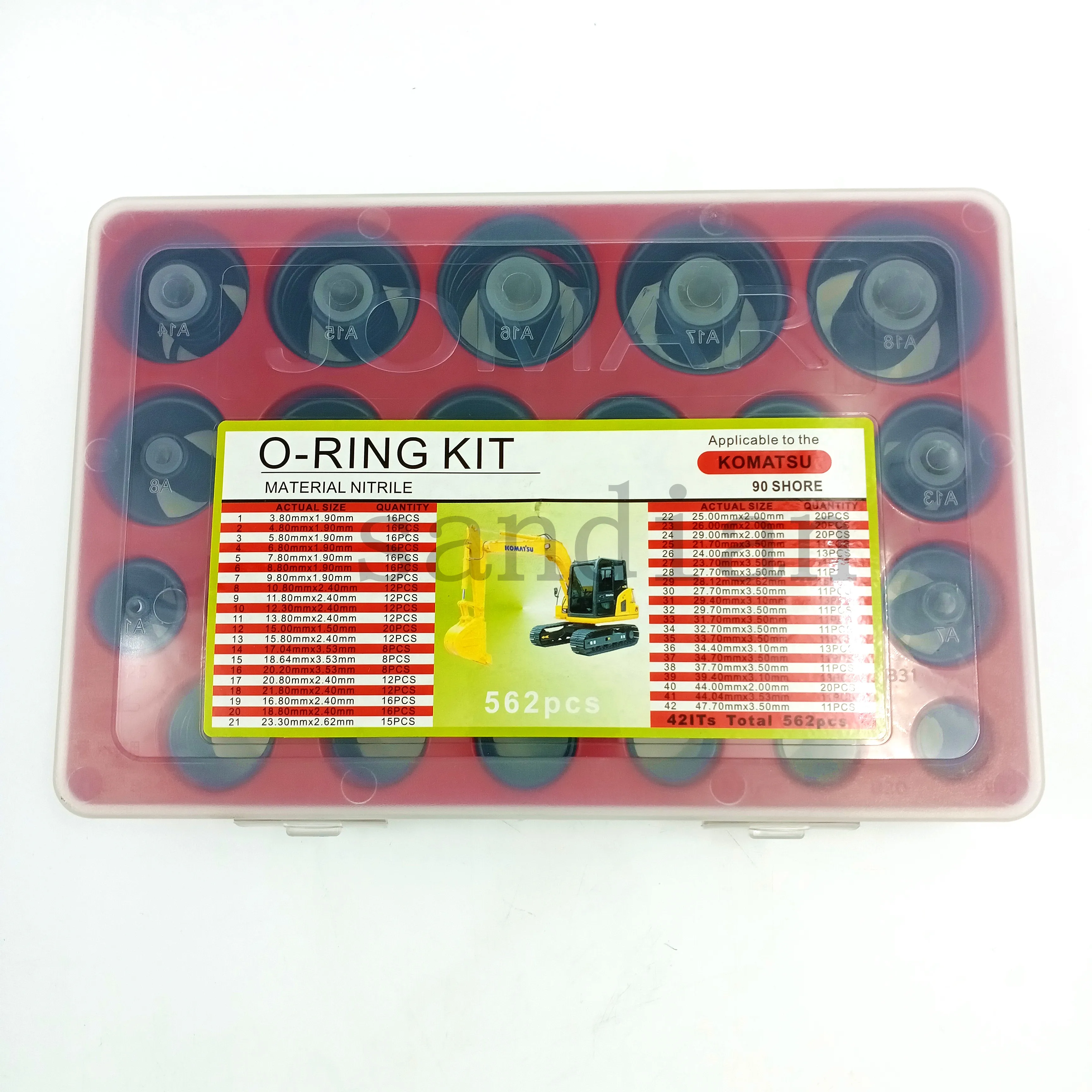 High quality and KOMATSU Upgrade hot sale oil resistant giant seal o- ring kit box