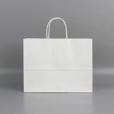 Manufacturer Custom Personalized Printed Logo White Cardboard Shopping Gift Black Paper Bag