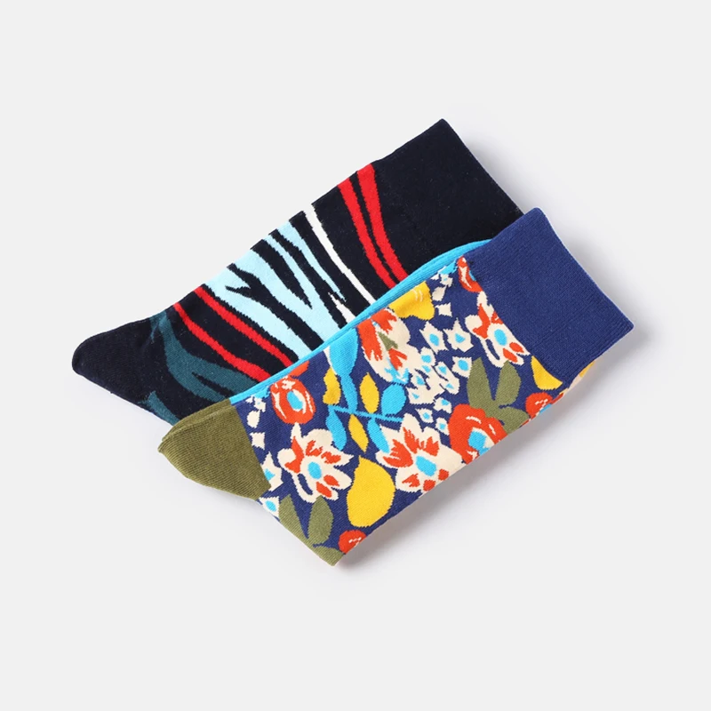 Высококачественные спортивные носки из хлопка calzini happy calcetines с вышитым