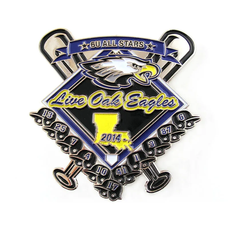 Factory Directed Custom Badges Sports Baseball Pins Enamel Badge Metal Souvenir Maker