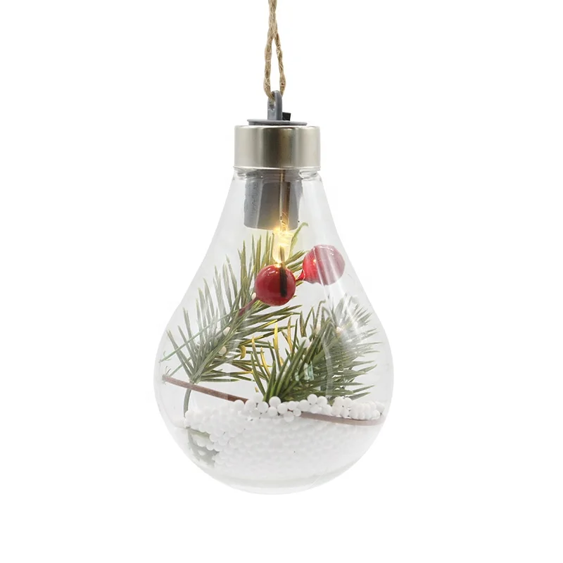 
Wholesale clear ball with hanging polar bear christmas decoration lights 