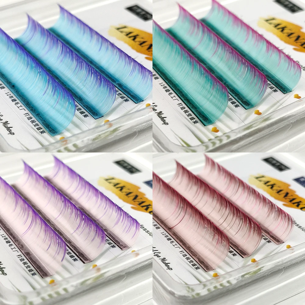 Abonnie Wholesale Eyelash Extension Supplies Lash Trays Private Label Faux Mink Pbt Fiber Matte Colore Eyelash Extension