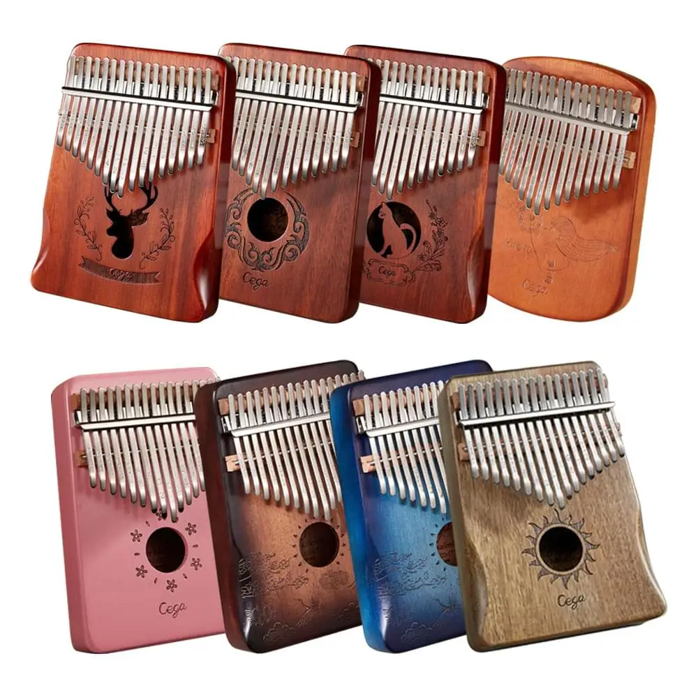 free sample instrumentos musicales cega acacia mini 17keys kalimba musical instrument