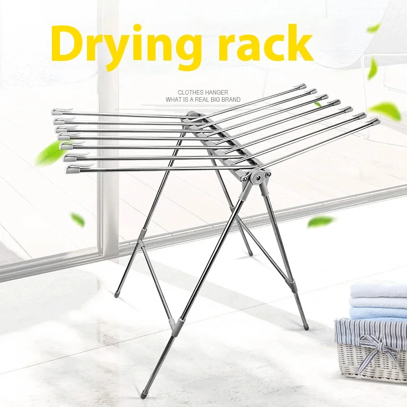 Metal Foldable Laundry Heated Coat Rack cloth drying rack Standing Clothes laundry hanging Clothes Drying Rack Airer For Home