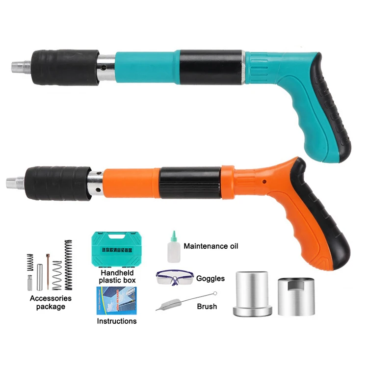 Nail Shooting Gun for Steel Wood Plate Cordless Mini Manual Concrete Wall Silencer Fixing Nailer Fastening Tool Ceiling