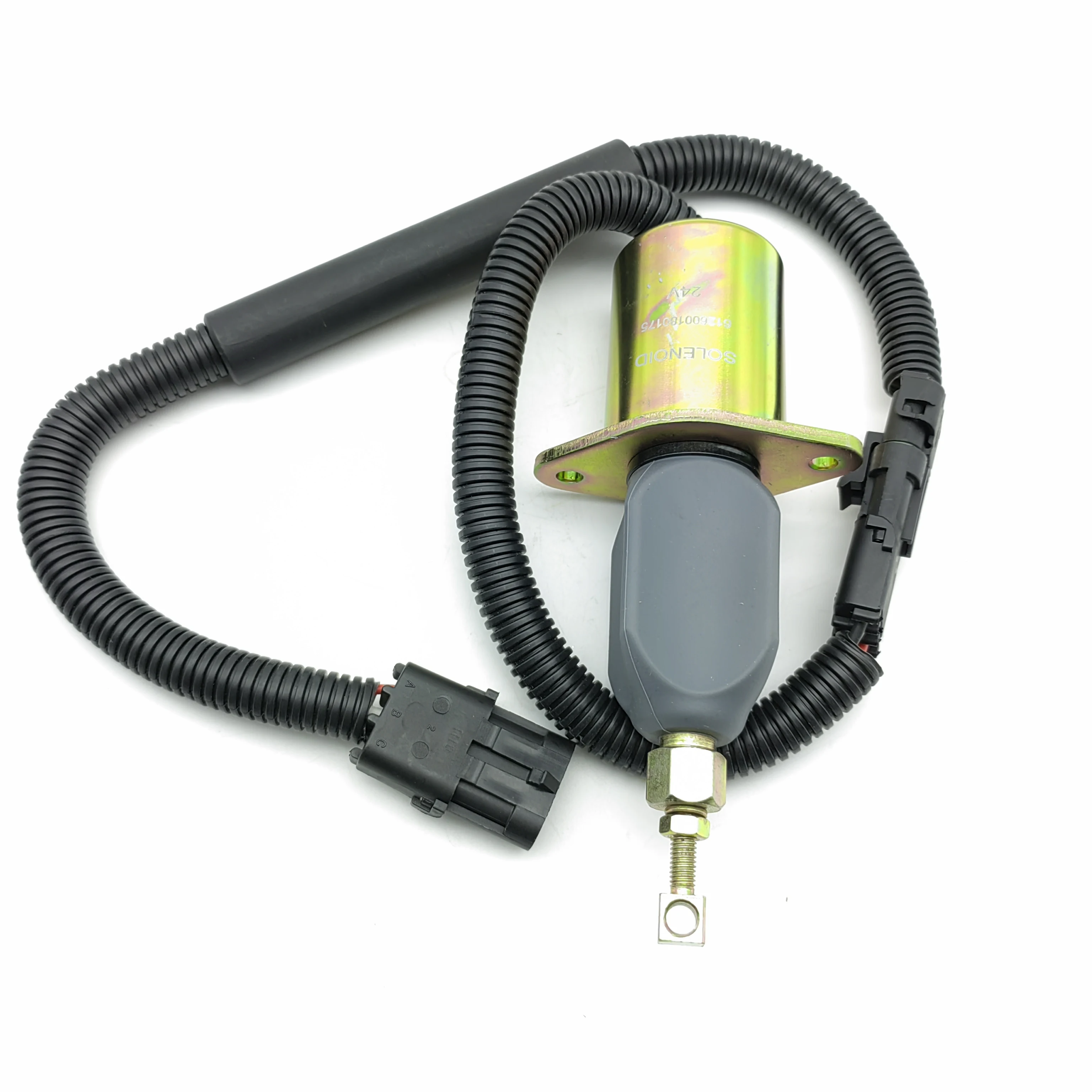 Weichai WP10 WP10   flameout solenoid valve 24V diesel engine stop solenoid valve   612600180175