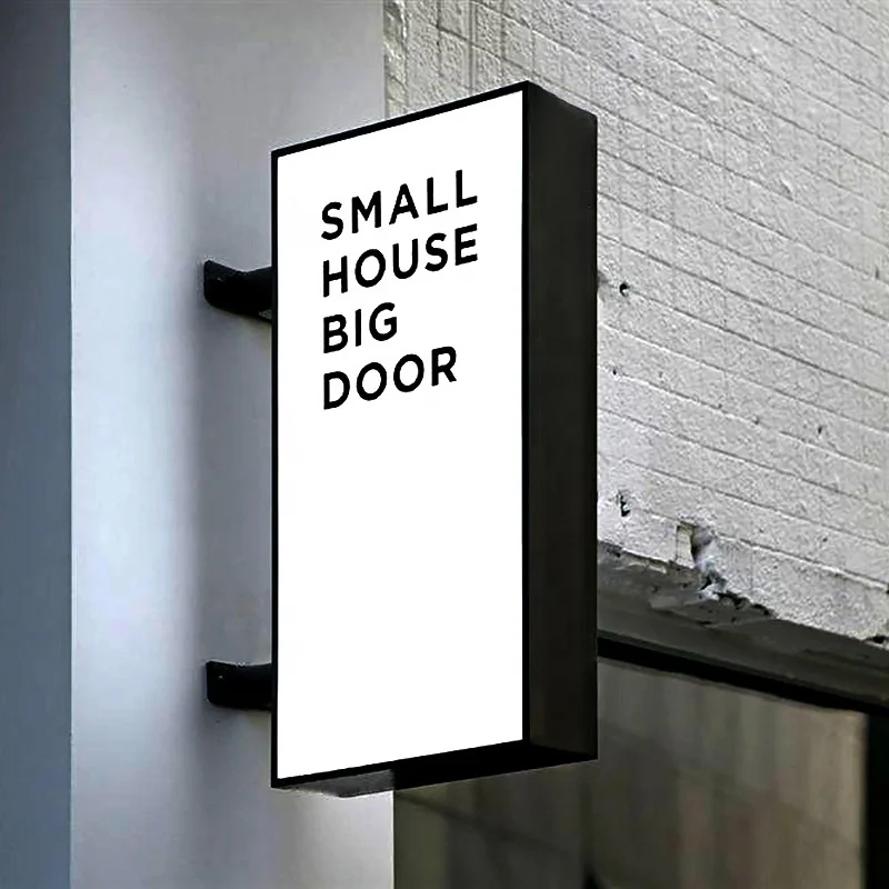 Acrylic advertising ice cream store led lightbox logo sign outdoor digital signboard
