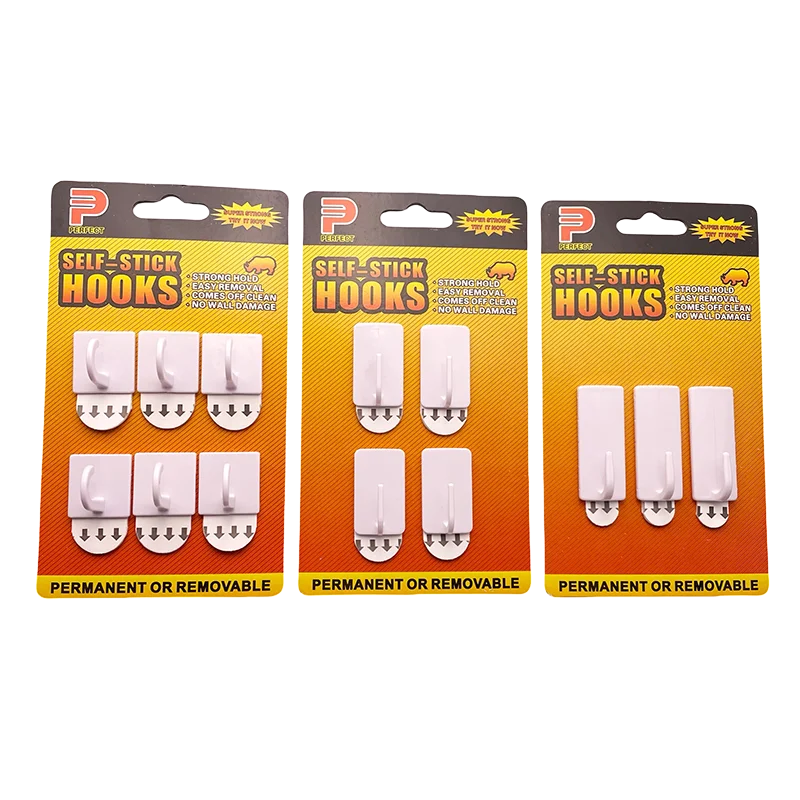 Reusable Sticky Hooks Adhesive Silver Circle and Round Hooks Towel Holder