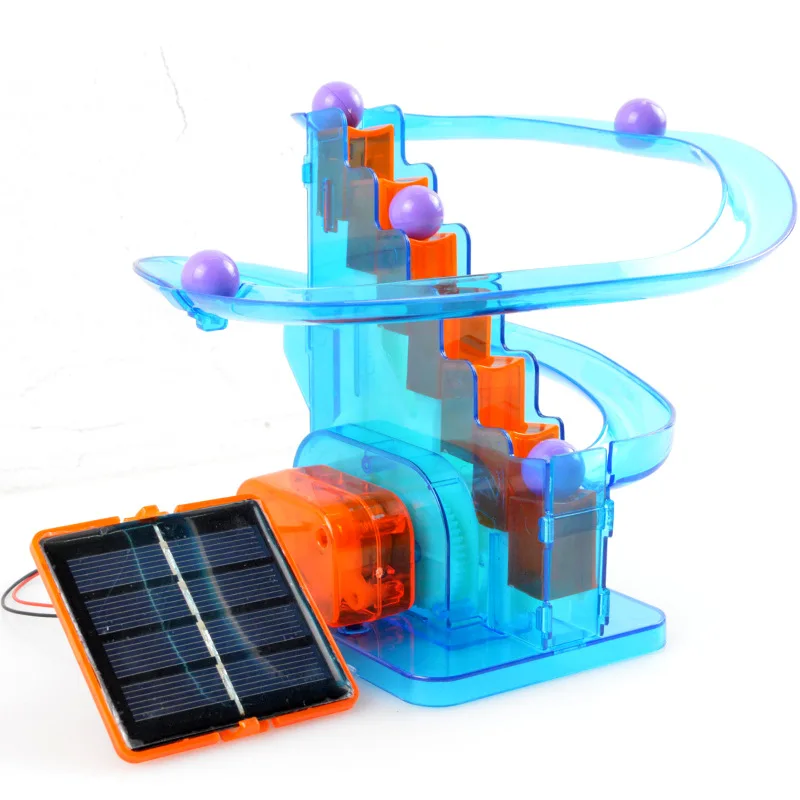 Игрушка на солнечной батарее, пластиковый трек-шар, головоломка, научная игрушка, Детский пазл, игрушка «сделай сам»
