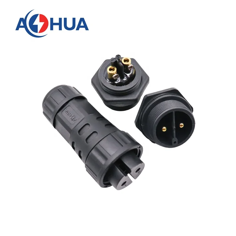 AOHUA M25 ip68 Водонепроницаемый силовой кабель панель монтажный Разъем 3-контактный штекер и розетка для