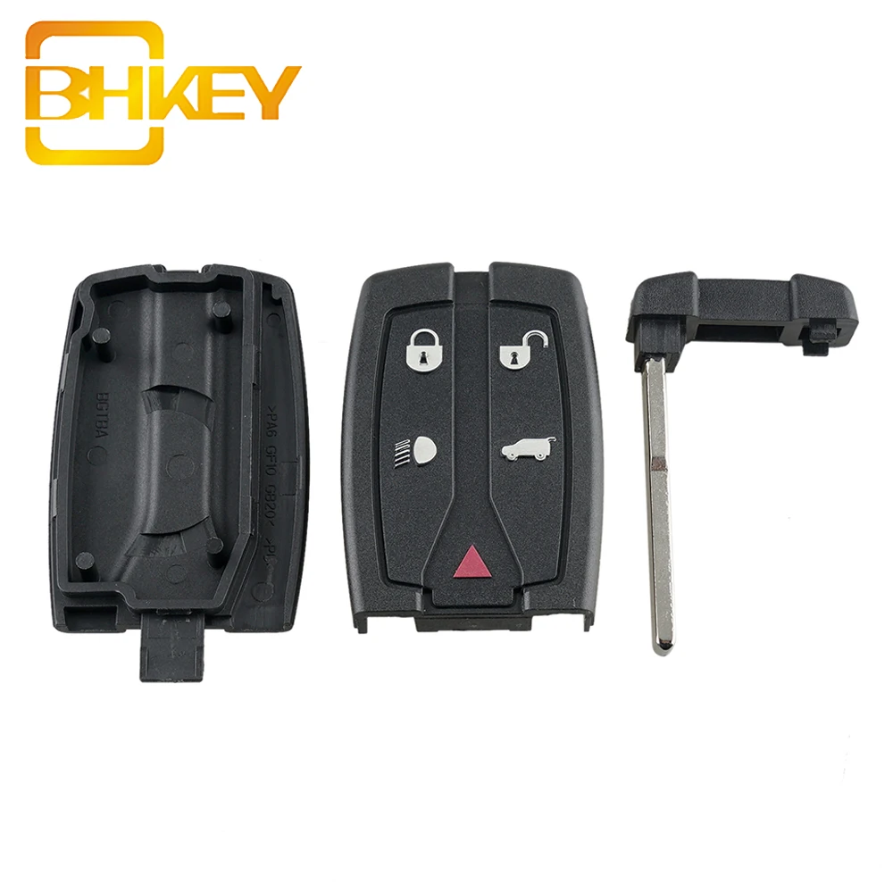 5 Buttons Uncut Blade Car Key Case Cover For Land Rover Freelander LR2 2008-2011 Remote Key Shell