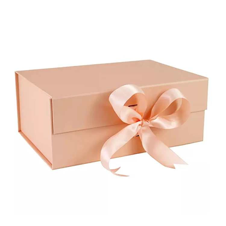 Цветная Складная лента с логотипом и размером на заказ для подружки невесты, складная подарочная коробка