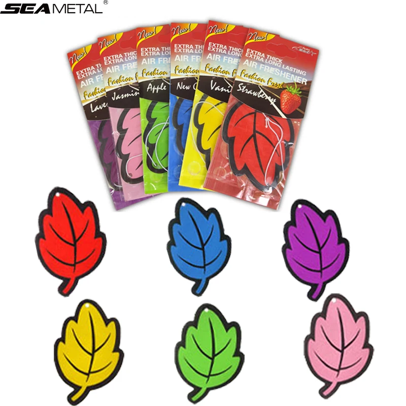 SEAMETAL, различные запахи, подвесной автомобильный освежитель воздуха на заказ, Стильный автомобильный освежитель воздуха с маленькими листьями дерева