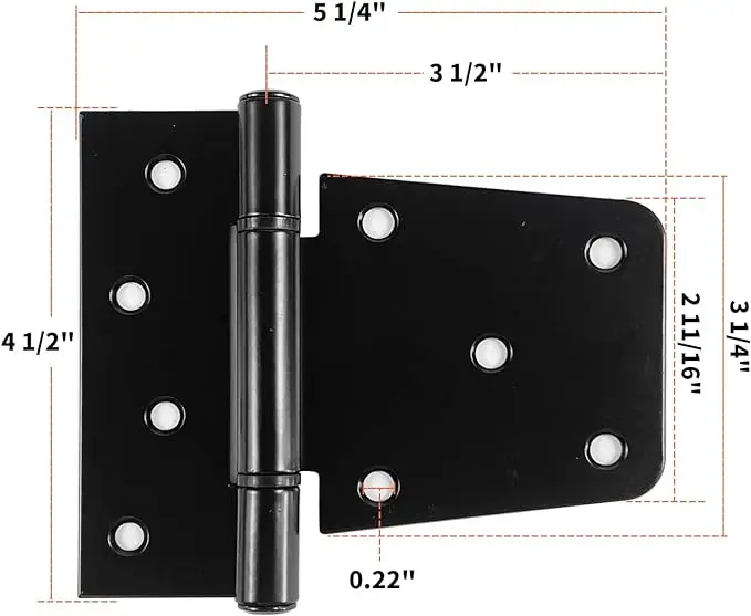 Тяжелая квадратная петля для ворот подходит сарая хранения и деревянных дверей забора
