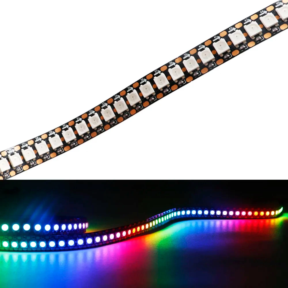 CSLIDO IP30/IP65/IP67 DC5V/12V 1-3M WS2812B WS2815 Led Strip 144 pixels/leds/m Addressable IC Smart 5050 RGB led Strip light