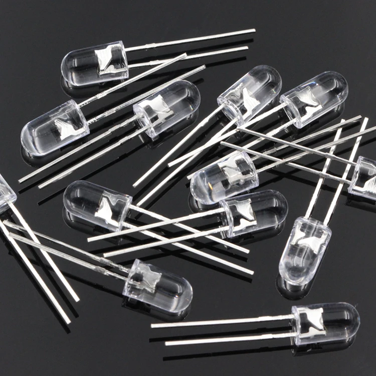 LED light-emitting diode F5 / 5mm Round Head endless short foot mouse red yellow high brightness white light