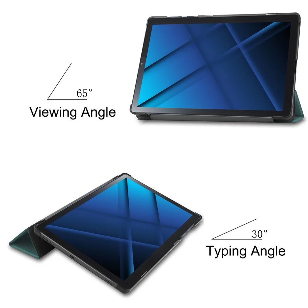 PU Leather Tri-Fold Standing 10.3 inch Tablet PC Cover Case for Lenovo Tab 6