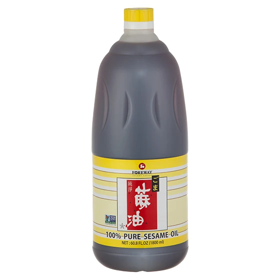 
1.8L HALAL KOSHER Certified Wholesale supermarket OEM Pure press Seasme seed Cooking Oil for Food Service and retail 