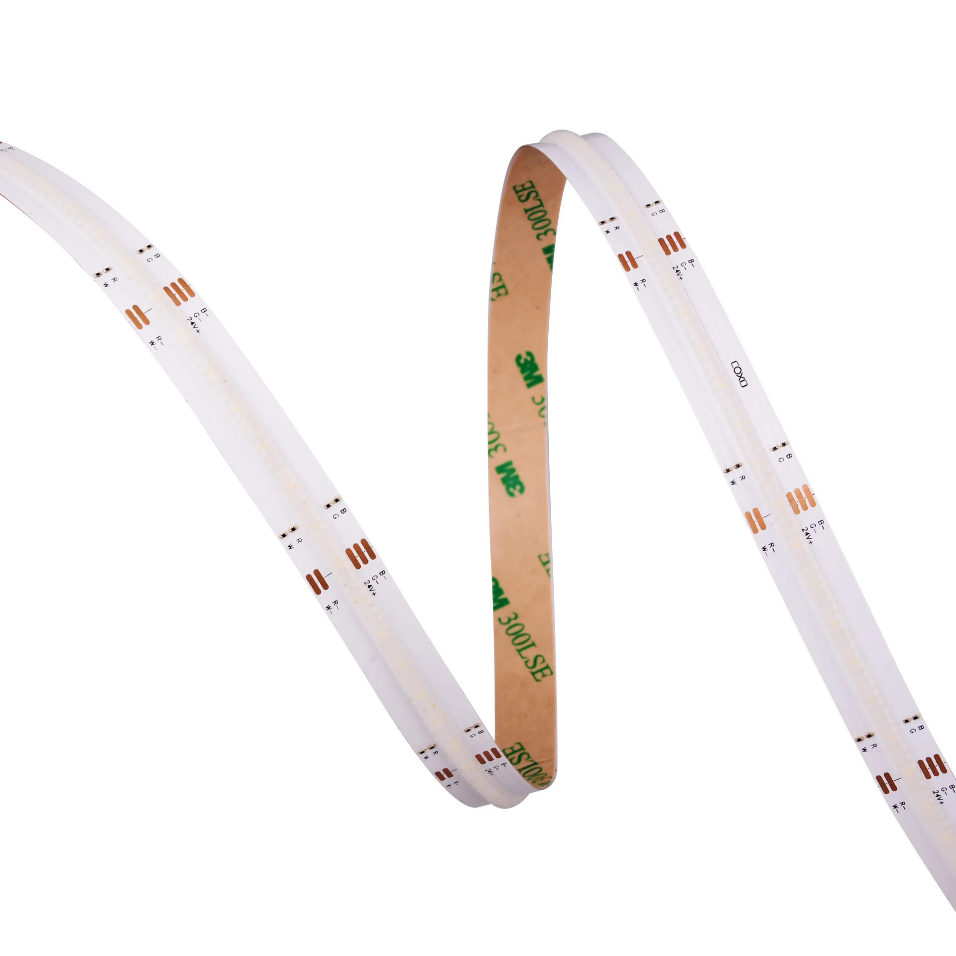 high density IP68 waterproof 24v 12v car light stripe led rgbw cob led light strip