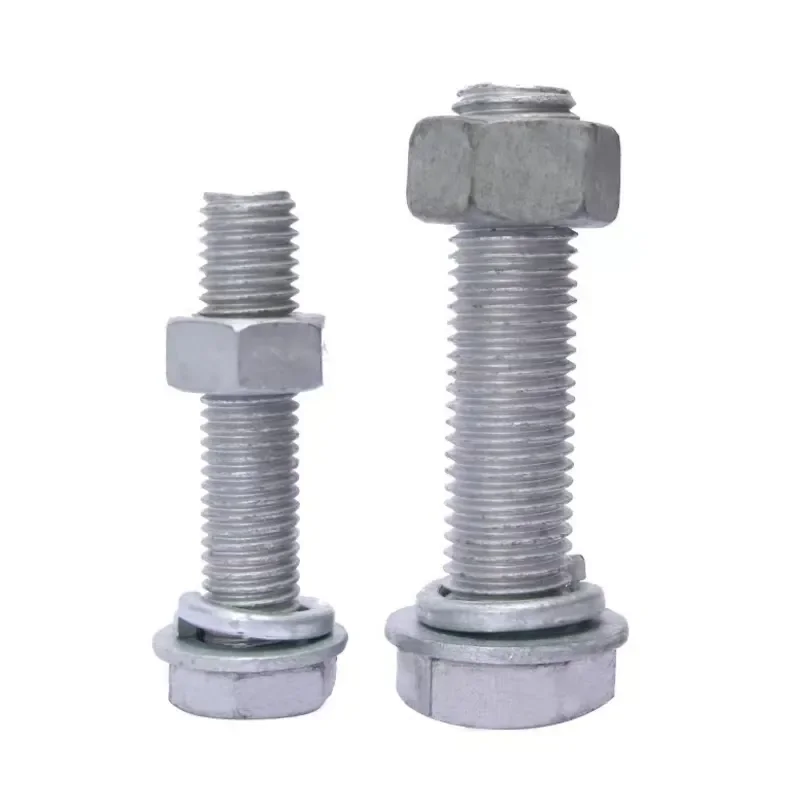Low price wholesale support customization hot dip galvanized hex bolt nut for machine