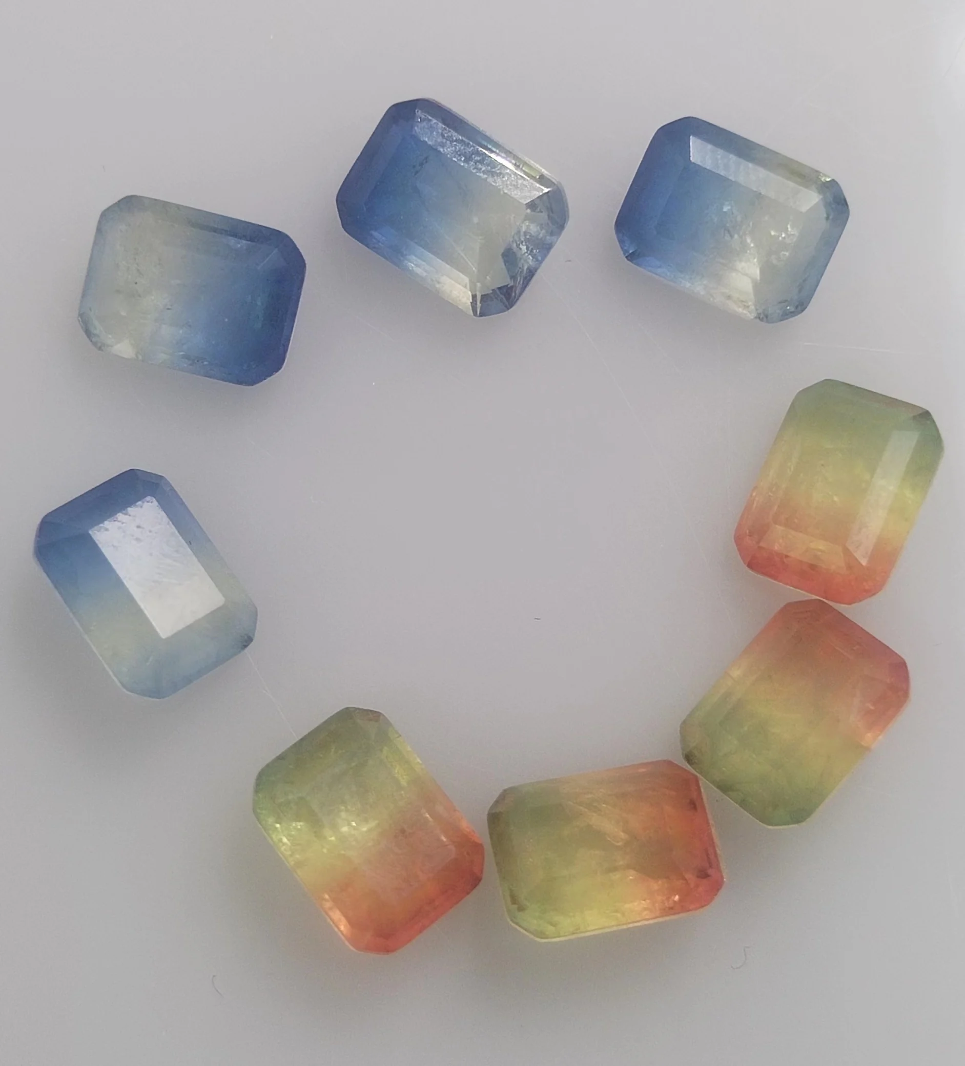 YZ Jewelry Loose tourmaline Fusion stone Multicolor  Mix shaped Fusion Glass stone of Fusion Stone Jewelry