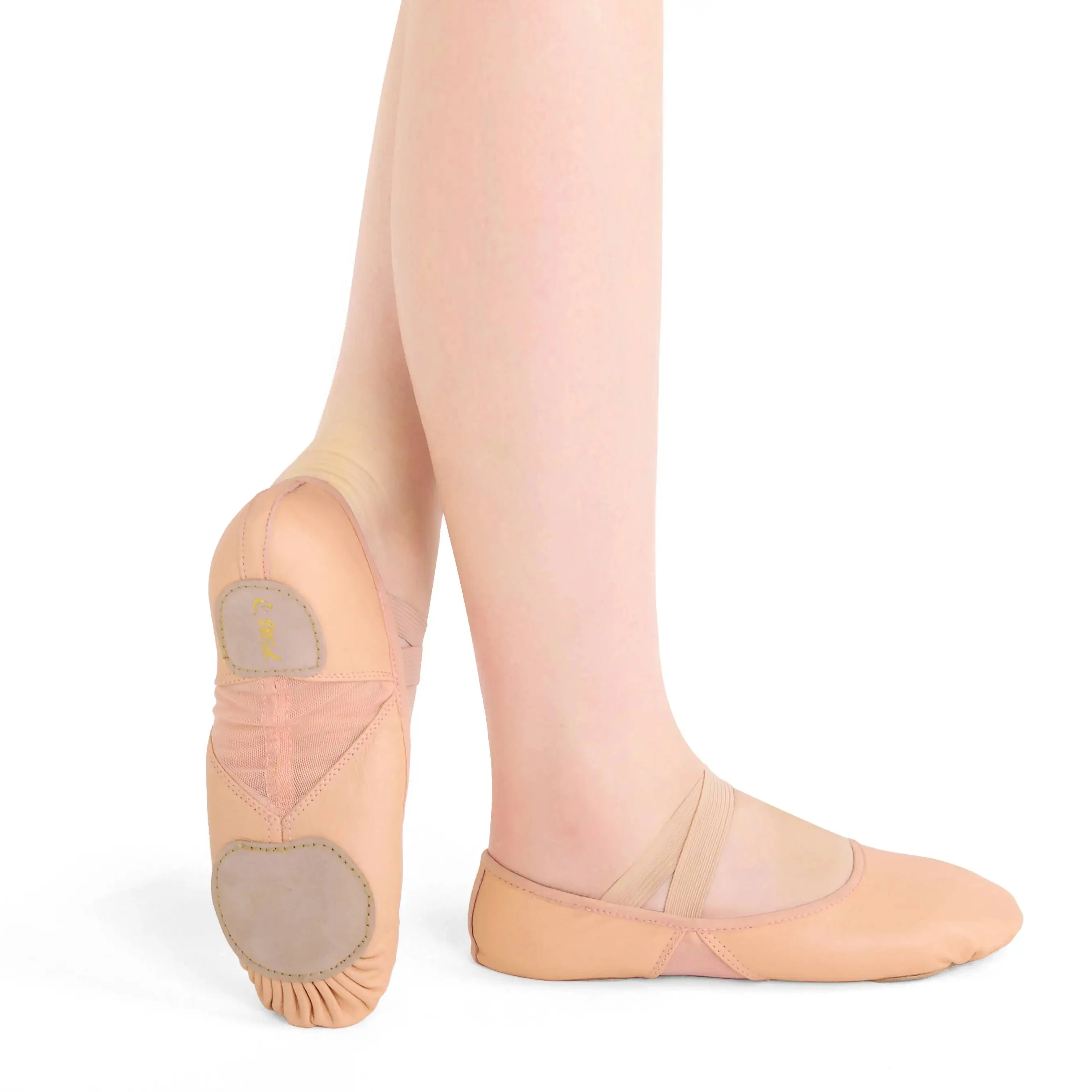 Dttrol D012002 Baili Dance Customized Pig Leather Split Sole Elastic Canvas Ballet Shoes in Ballet Dancewear Practice for Women