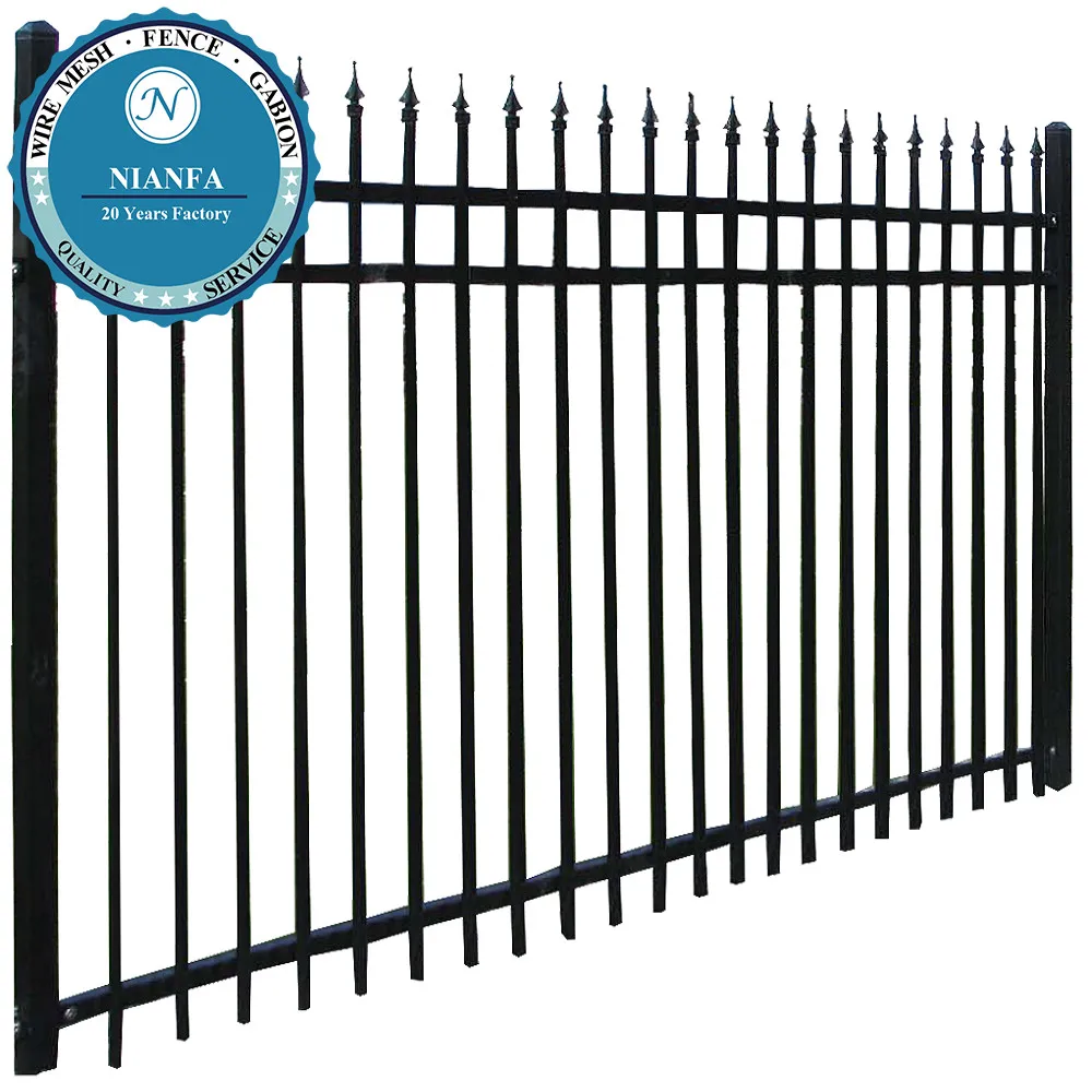 Prefabricated Wrought Iron Deck Sharp Top with Railing Panel ( Guangzhou Factory)
