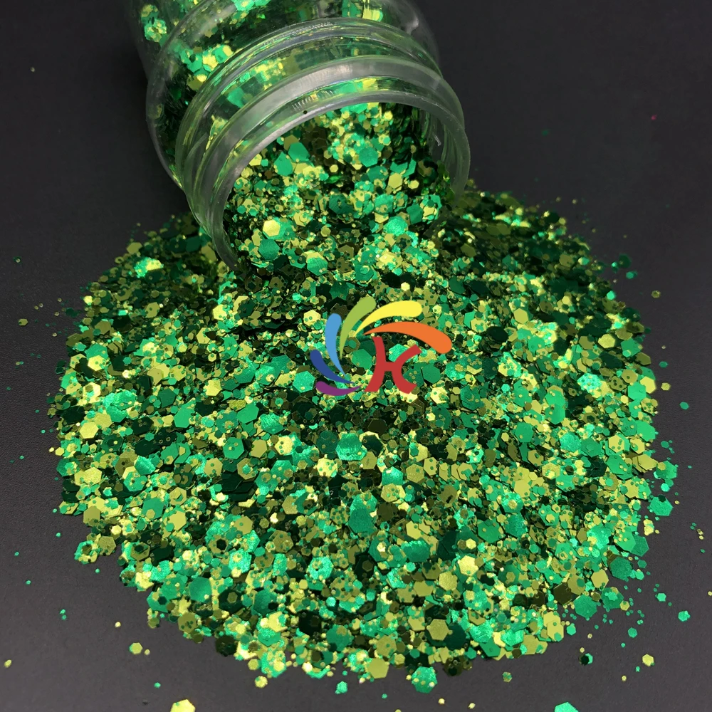 Holographic Chunky Mix Polyester Craft Nail Glitter