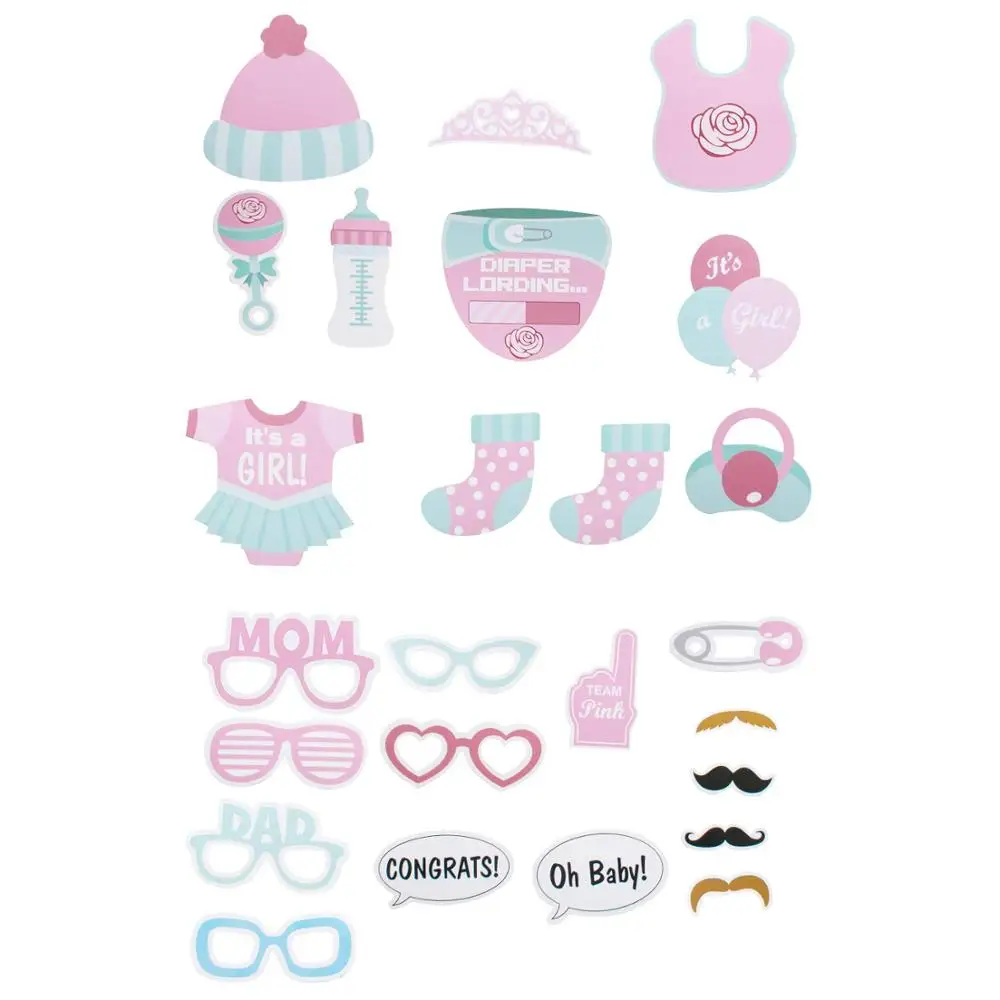 Baby Shower Decorations For Girl Pink and Gold Baby Shower gift in high quality