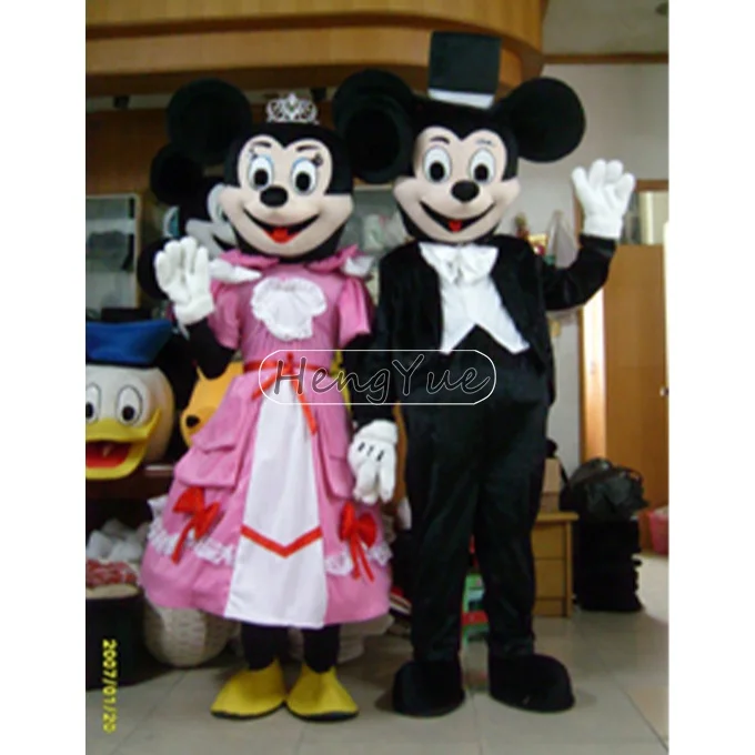 Popular Mickey Minnie Mascot Costume Mouse Fancy Cartoon Walking Character Costumes Cosplay Party Christmas Dress For Adult