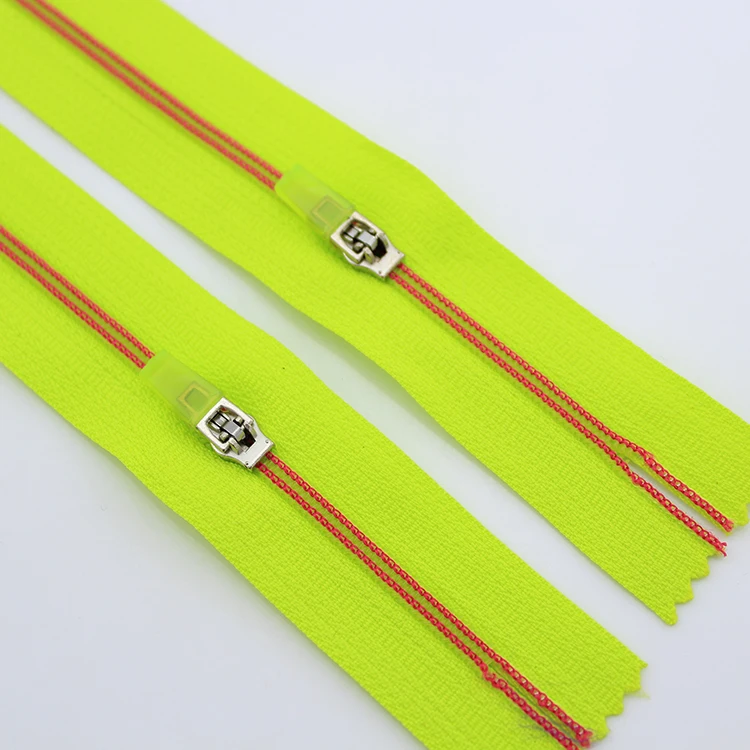 YAB Trade Assurance Автоматическая блокировка Заказная невидимая красочная катушка Двусторонняя нейлоновая молния