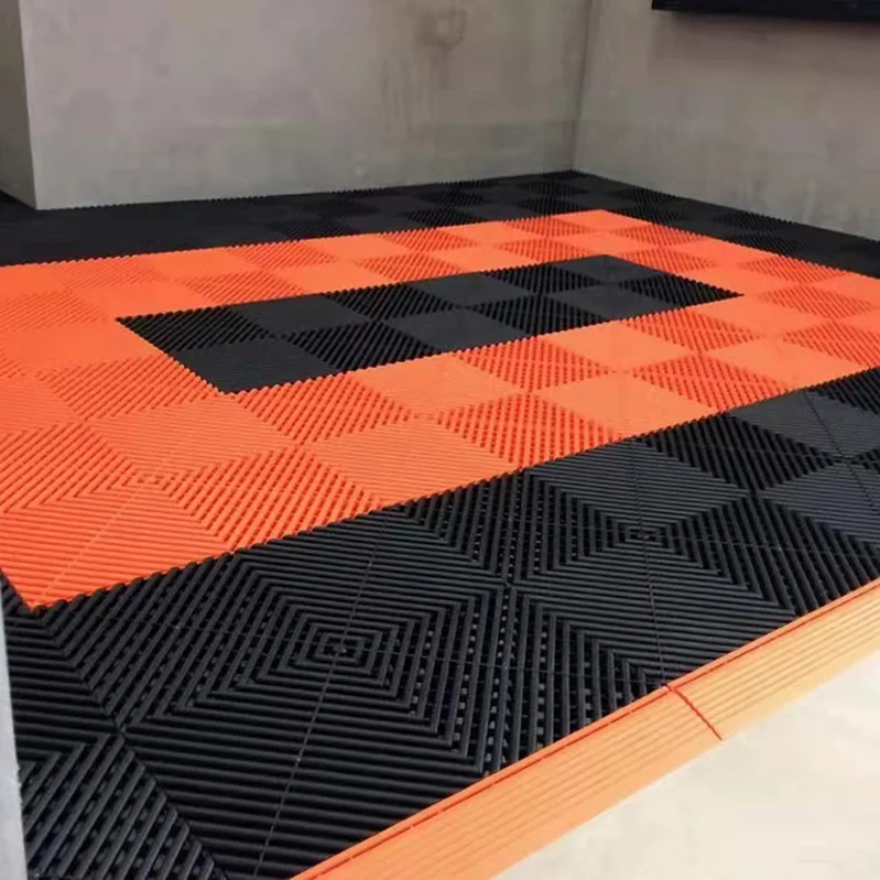 Excellent Quality Garage And Container 2 Floors Graphic Design Pvc Garage Floor Tiles Fabrication For Swimming Pool Manufacturer