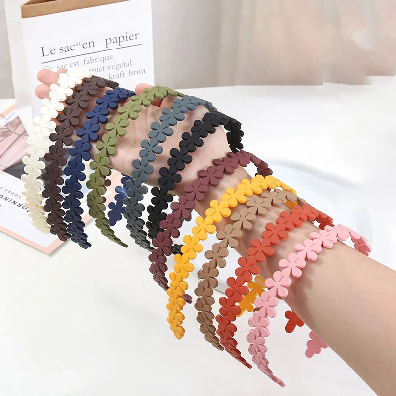 Genya style makeup hairband Korean hair accessories wash face hairbands flower headband for girls