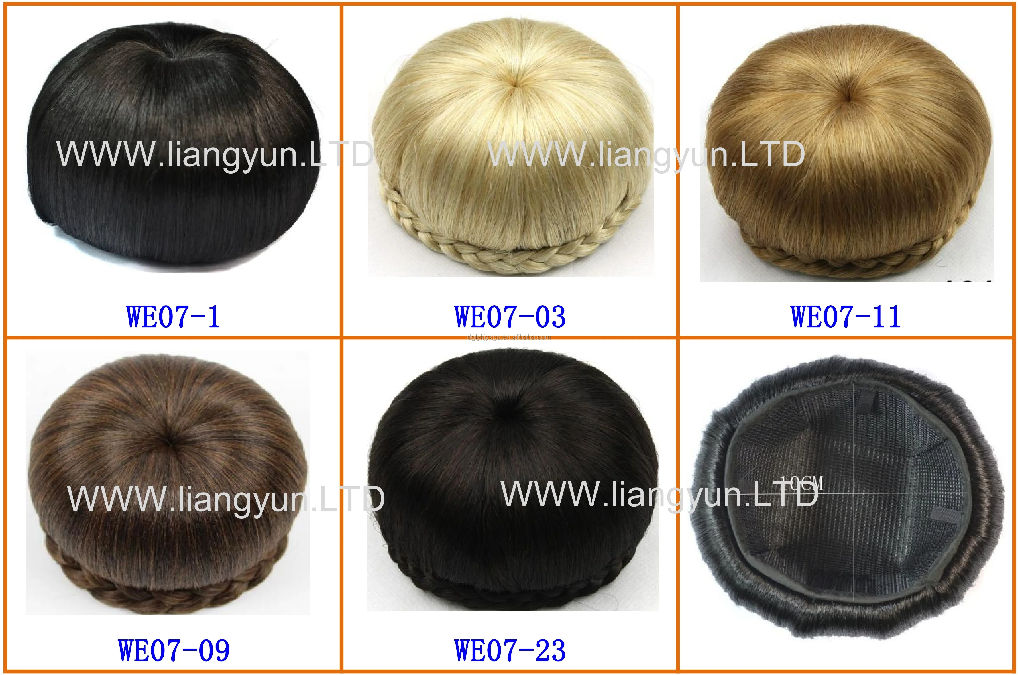 WE07 Wholesale Bride Hair Bun Elastic Drawstring Chignon Pick Clip in Chignon Hair Updo Synthetic Hair Bun