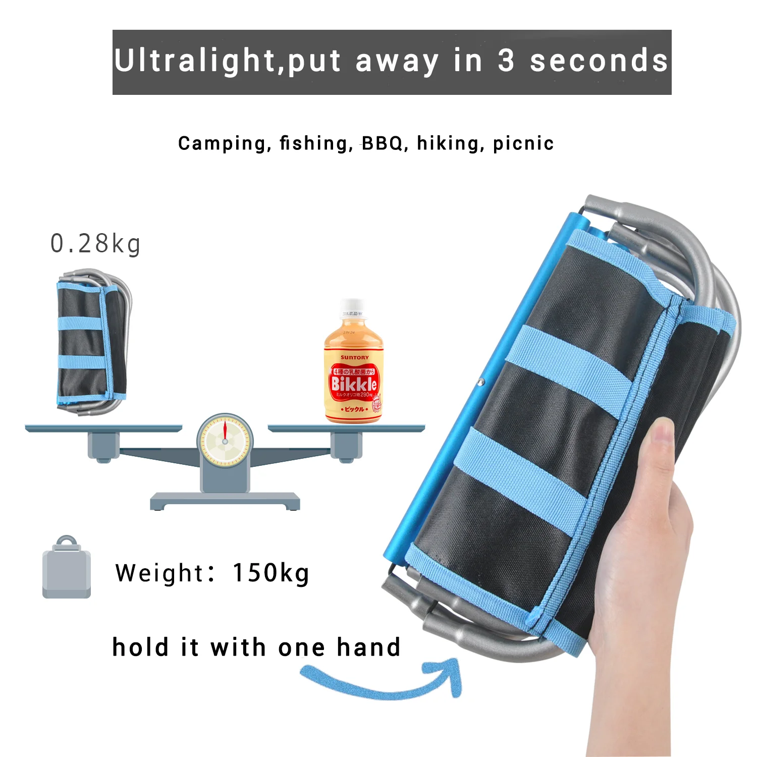 Лидер продаж, оптовая продажа, складной стул для рыбалки и барбекю на заказ, Легкий стул для кемпинга