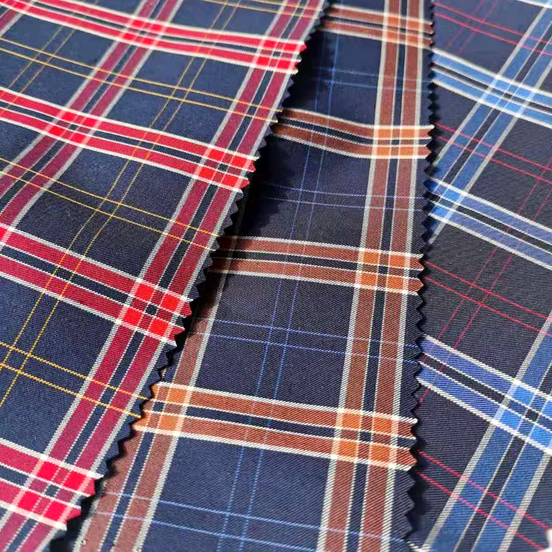 90% cotton 10%wool yarn dyed plaid fabric for men women shirts