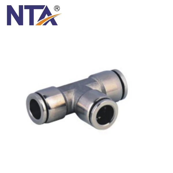 High Quality SS-PZA Cross Pneumatic Push in Fitting Stainless Steel Fittings