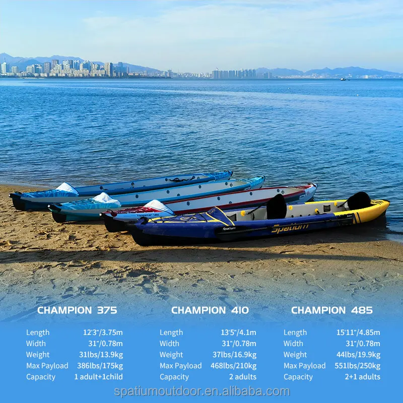 Spatium 2024 new product Pvc Whitewater Canoe/kayak High Pressure Inflatable Kayak For sale