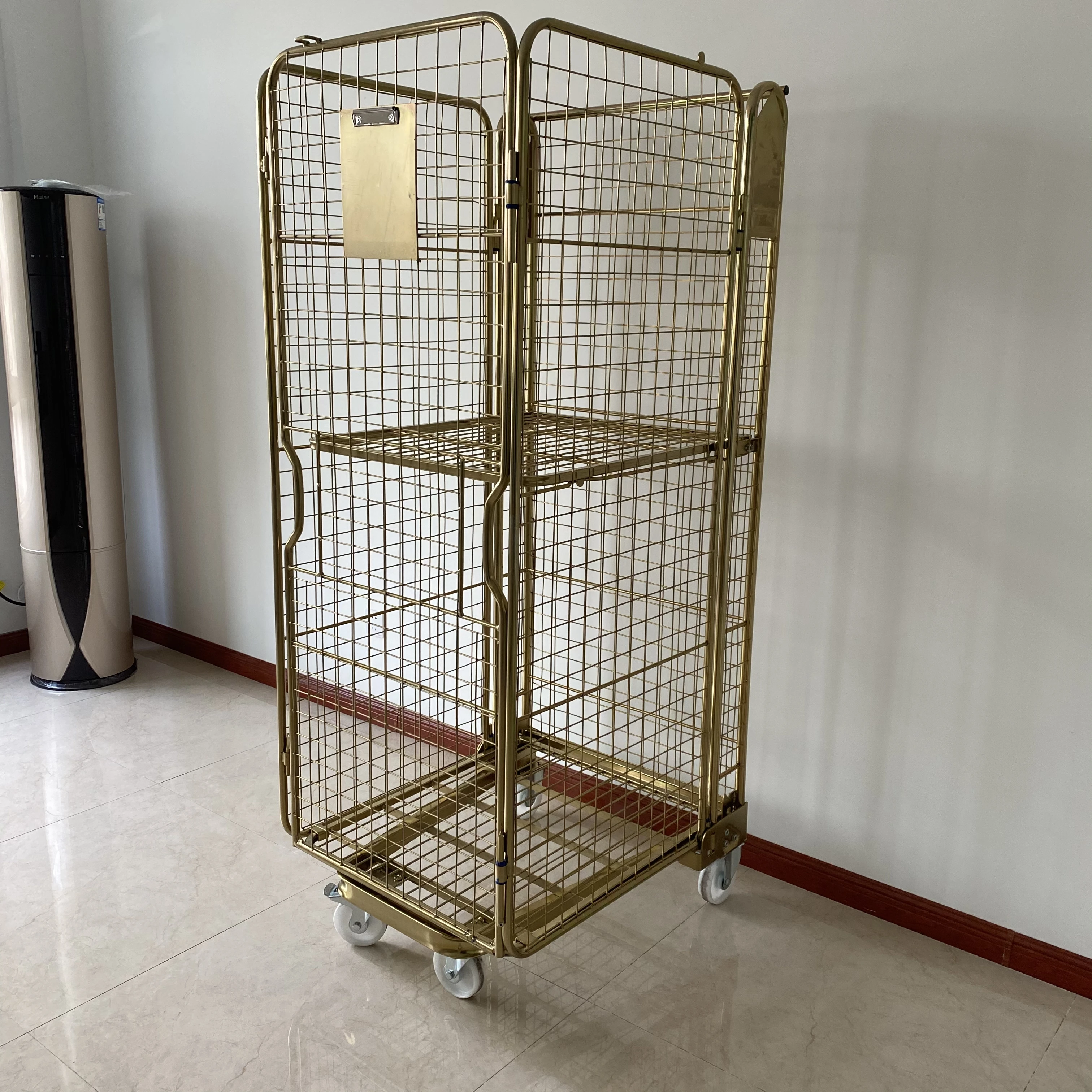 Контейнер на роликах складной вкладываемая конструкция складское оборудование с базой для супермаркета