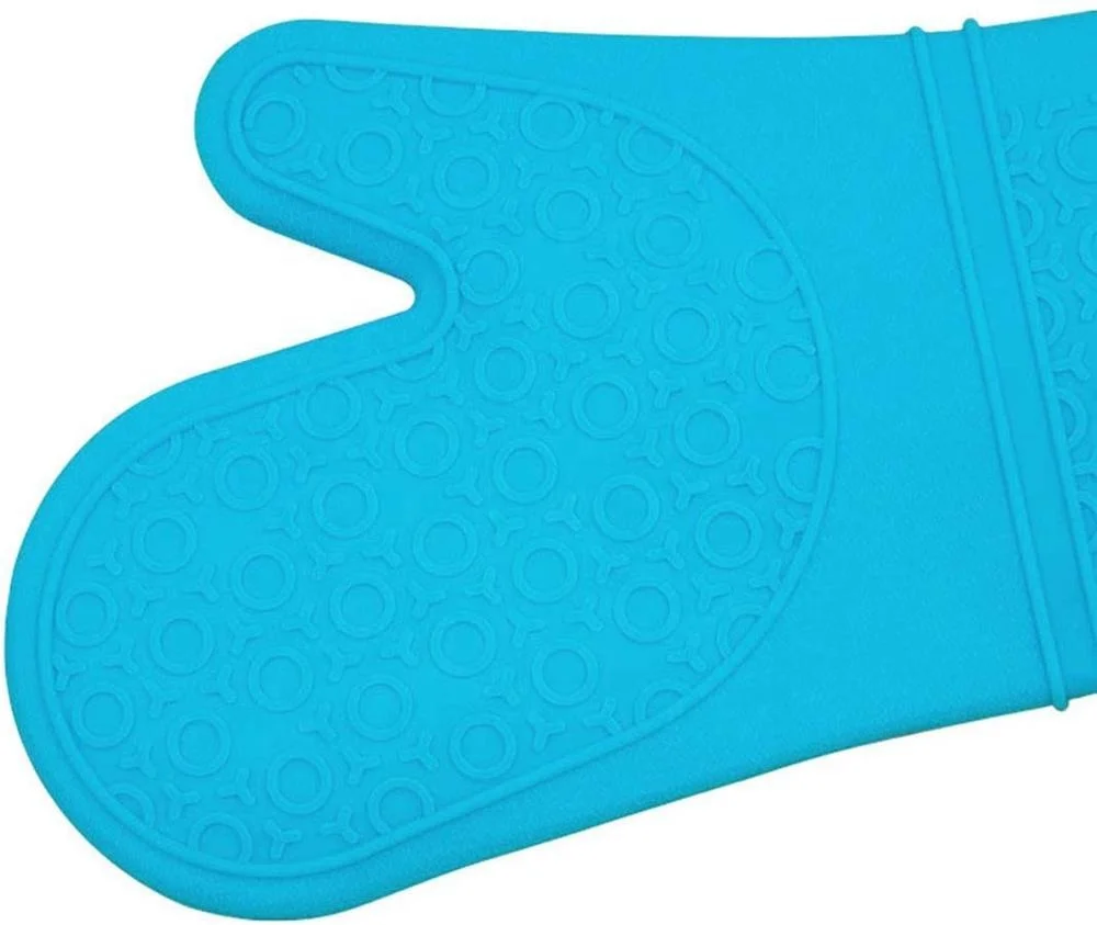 Kitchen heat resistant microware oven mitt silicone oven mitt BBQ baking cooking gloves