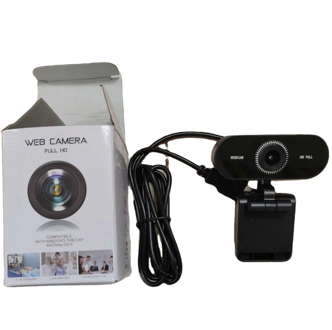 HD Autofocus Webcam 1080P Video Chat PC Computer Laptop Internal Online Class Meetings Video Call Web Camera with MIC Microphone