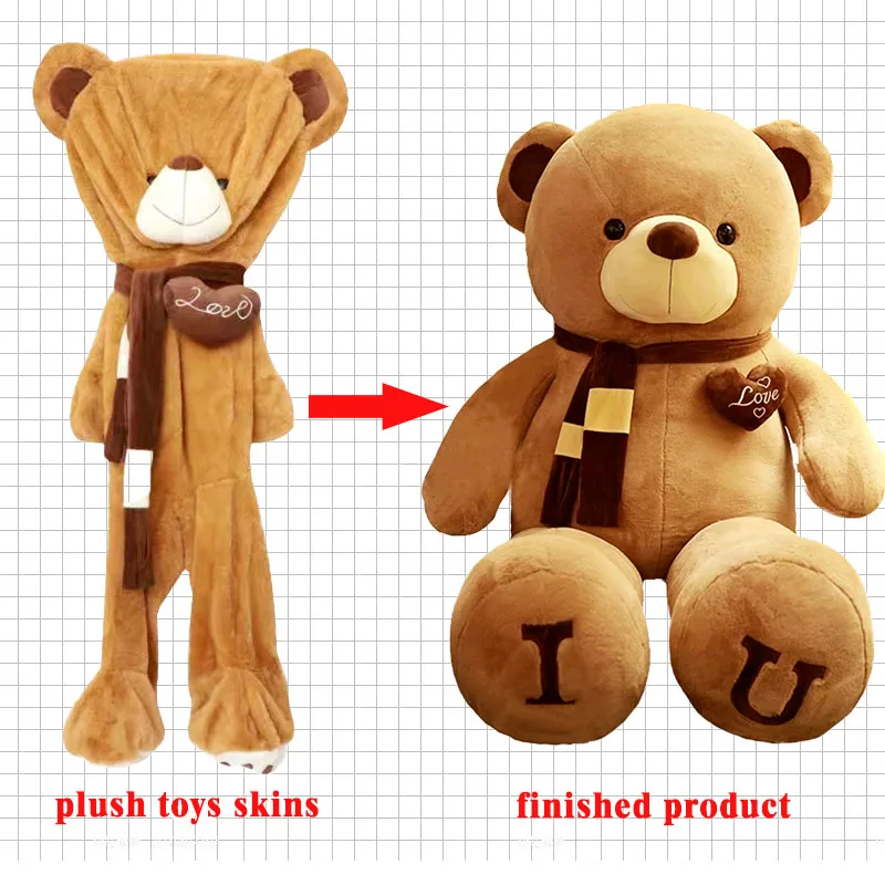 Wholesale Custom Stuffed Animal Toy Giant Soft Toys Teddy Bear Skin Unstuffed Plush Animal Skins